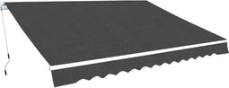 vidaXL - Luifel - handmatig - uittrekbaar - 350 - cm - antraciet