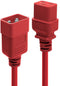 Lindy 30124 - Verlengkabel C20 naar C19 - 2.00 m - Rood