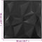 vidaXL - 48 - st - Wandpanelen - 3D - 12 - m² - 50x50 - cm - diamantzwart