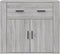 vidaXL - Dressoir - 80x33x70 - cm - bewerkt - hout - grijs - sonoma - eikenkleurig