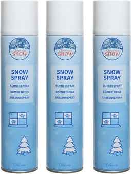 Decoris Sneeuwspray - 4x - wit - 300 ml - spuitsneeuw - kunstsneeuw - nepsneeuw - sneeuw decoratie
