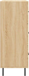 vidaXL - Dressoir - 69,5x34x90 - cm - bewerkt - hout - sonoma - eikenkleurig