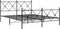 vidaXL - Bedframe - met - voetbord - zonder - matras - metaal - zwart - 160x200 - cm
