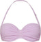 Beachlife Lilac Check - Halter bikinitop met beugel - Multiway met ruffle en basic bandjes - Lila/Geblokt