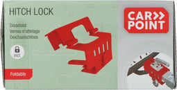 Carpoint Disselslot - Deelbaar Disselslot met Discusslot - Beveiliging Aanhanger Caravan Trailer - Rood