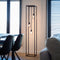 Atmooz - Vloerlamp Basra - Staande Lamp - Stalamp - Woonkamer - Zwart - Hoogte 160cm - Metaal