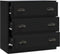 vidaXL - Dressoir - 70x35,5x67,5 - cm - bewerkt - hout - zwart