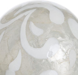 Ballen CAPIZ Decoratie Zilver 10 x 10 x 10 cm (8 Stuks)