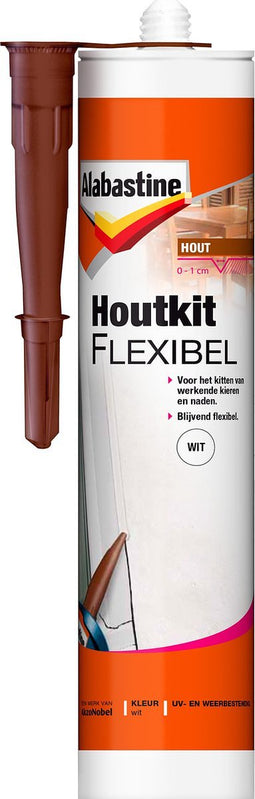 Alabastine houtkit flexibel - Wit - 300 ml