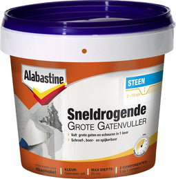 Alabastine Sneldrogende grote gatenvuller - 2 componenten - 2 x 500 gram - wit