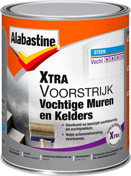 Alabastine Xtra Vochtige Muren en Kelders Voorstrijk - Wit - 1 liter