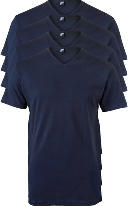 ALAN RED Vermont T-Shirts - V-Hals - Navy - Maat: S (4 PACK)