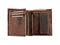 Alassio portemonnee - combi bruin leer - opbergvak paspoort 12x10cm.