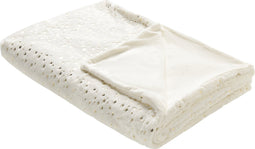 ALAZEYA - Plaid - Beige - 150 x 200 cm - Polyester