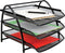 Alba set met 3 brievenbakjes in mesh metaal, voor ft A4, zwart