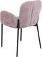 ALBEE - Eetkamerstoel set van 2 - Roze - Polyester