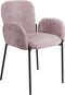ALBEE - Eetkamerstoel set van 2 - Roze - Polyester