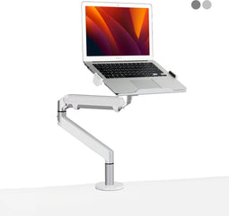 Alberenz® Laptopstandaard gasveer zilver - Monitor beugel - Laptop arm - Laptop Standaard - Verstelbaar - Monitorarm Gasveer