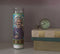 Albert Einstein Secular Saint Candle - 8.5 Inch Glass Prayer Votive - 0814229029335