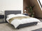 ALBI - Tweepersoonsbed - Grijs - 140 x 200 cm - Polyester