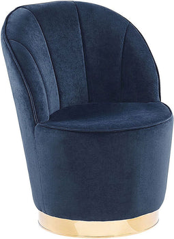 ALBY - Fauteuil - Blauw - Fluweel