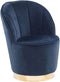 ALBY - Fauteuil - Blauw - Fluweel