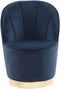 ALBY - Fauteuil - Blauw - Fluweel