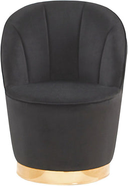 ALBY - Fauteuil - Zwart - Fluweel
