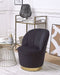 ALBY - Fauteuil - Zwart - Fluweel