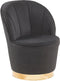 ALBY - Fauteuil - Zwart - Fluweel