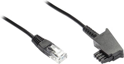 Alcasa 3503-RJ45, 3 m, TAE-F, RJ-45, Zwart