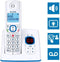 Alcatel F530 DECT-telefoon Nummerherkenning Blauw, Wit