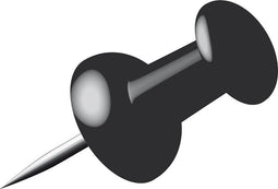 Alco al-662-11 pushpins doosje a 40 stuks zwart