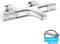 GROHE Precision Feel - Thermostatische Badkraan - 15 cm - Waterbesparend - CoolTouch - Chroom