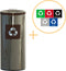 Alda Eco Prestige Bin, Prullenbak - 45L - RVS Bruin - Afvalscheiding Prullenbakken - Gemakkelijk Afval Scheiden – Recyclen - Afvalemmer - Vuilnisbak voor huishouden en kantoor - Afvalbakken - Inclusief 5-delige Stickerset