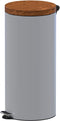 ALDA Excellent, Design pedaalemmer – 30L - 65xØ30 cm – Wit/Bruin – prullenbak – afvalbak - vuilnisbak