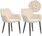 ALDEN - Eetkamerstoel set van 2 - Lichtbeige - Bouclé