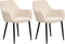 ALDEN - Eetkamerstoel set van 2 - Lichtbeige - Bouclé