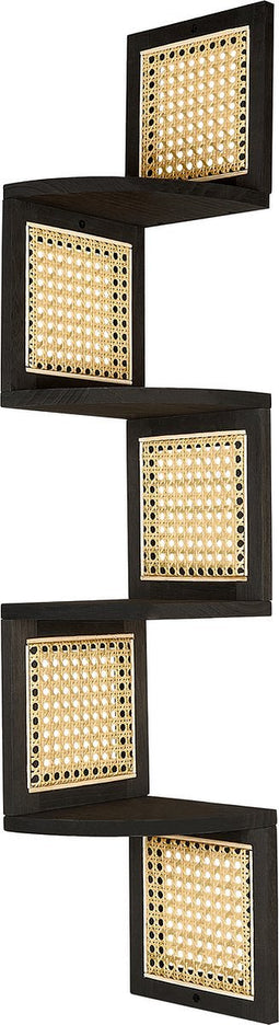 ALDER - Boekenkast - Licht hout/Zwart - Glasvezel