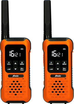 Alecto FR300OE - Walkie Talkie met bereik tot 10 km - Waterdicht - Set van 2 stuks - Oranje