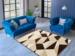Aledin Carpets Madagascar - Laagpolig - Vloerkleed 160x230 cm - Meerkleurig - Tapijten woonkamer