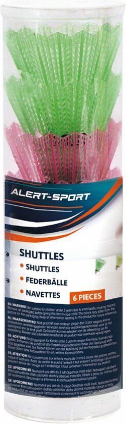 Alert Badminton Shuttles Gekleurd 6 stuks