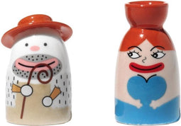 Alessi Figure Salvatore - La signora Acqua 2 porseleinen beeldjes