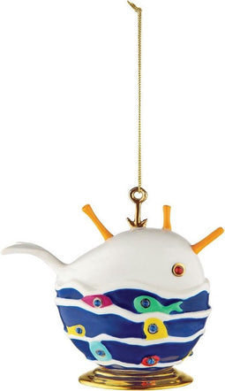 Alessi kerstbal Fleurs 'd Jori Bianca, la Balena Buona MJ16 9