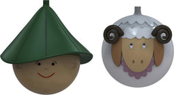 Alessi kerstballen set Le Palle Presepe herder en schaap