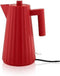 Alessi Plissé Waterkoker 1,7L Rood