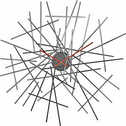 AlessiBlow Up - Klok - Rond - RVS - Ø65 cm - Zilver