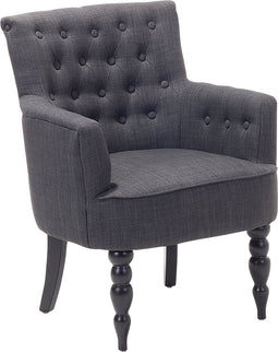ALESUND - Chesterfield fauteuil - Grijs - Polyester