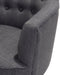 ALESUND - Chesterfield fauteuil - Grijs - Polyester
