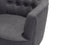 ALESUND - Chesterfield fauteuil - Grijs - Polyester